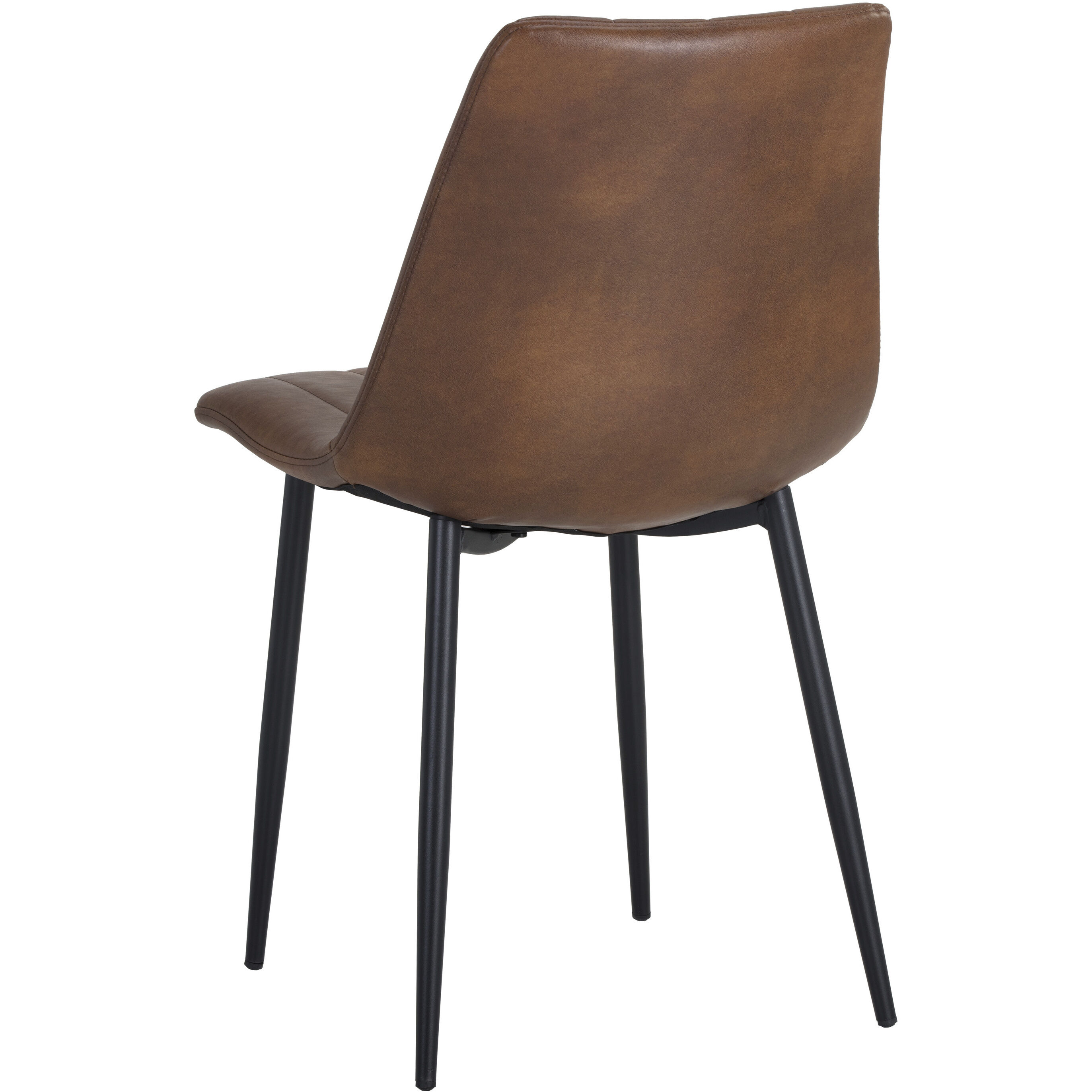 Drew Black / Bravo Cognac Dining Chair, Set Of 2
